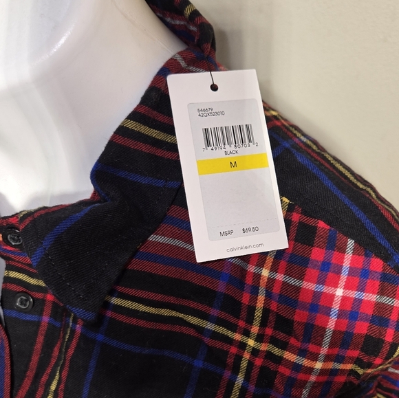 Plaid Button Down Shirt - Pink and Black - Picture 6 of 8